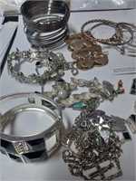 Silvertone Bracelet Lot