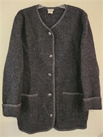 LL Bean Ladies Wool Seater Coat, Size Large