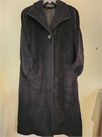 Ladies Black Jones New York Overcoat, Size 10