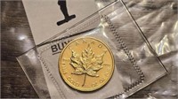 1985 1/4 oz $10 Gold Canadian Maple Leaf Coin