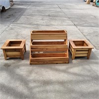 T1 3pc Cedar planter boxes