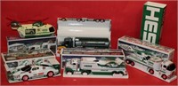 5pc Unopened  Hess Trucks; 2001 Helicopter,