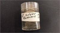 18 silver quarters assorted dates