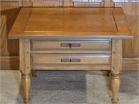 Small Vintage 2-Drawer Side Table