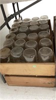 2 boxes of glass mason jars