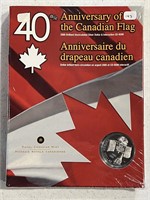 2005 Cdn Silver Brilliant UNC Coin 40th A Flag