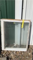 Vintage wood window panes set of two