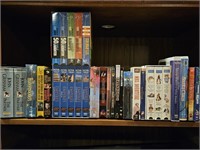 Selection of VHS & DVD's, as pictured on shelf