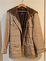 Men's Faux-Fur Lined Short Coat, Size 44 Regular