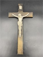 Wood and Metal Crucifix, Wall Decor