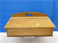 Dovetailed Wooden Box With Shoe Shine Brushes