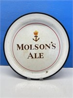 Molson's Ale Round Enamel Tray