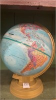 Vintage globe - plastic base- 12 inches high
