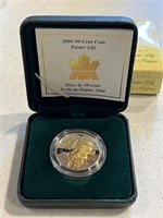 2004 Cdn 50 Cent Silver Easter Lily