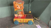 Vintage - Fisher Price- Tiny Teddy wooden pull
