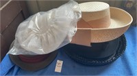 Vintage hats- variety - lot of 5