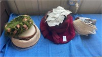 Vintage hats- variety - lot of 7