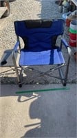 Large outdoor folding chair with side table only.