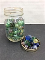 Mason Jar of Marbles