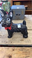 Concrete  Scottie dog. 11 in tall