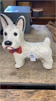 Concrete Scottie dog. 10 in high