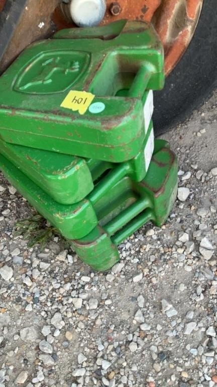 Small John Deere tractor weights quantity 5