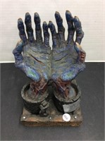 Chained Blue Zombie Hands (Can hold an open book)
