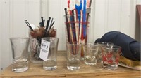 Shot glasses & stirrers - variety of items