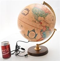 Lampe globe terrestre, vintage, fonctionnelle