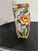 MADE IN JAPAN,  VASE AND CLEAR, HAND-PAINTED VASE