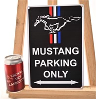Affiche murale en métal, Mustang parking