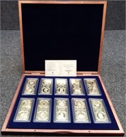 American Mint Million Dollar Gold Clad Ingot Set