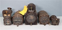 (6) Vintage Airplane Flight Instruments