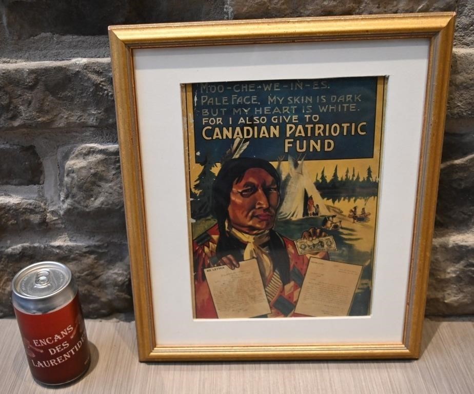 Affiche Canadian Patriotic fund, encadrée