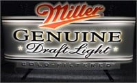 Miller Genuine Draft Light Beer Light / Sign