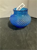 BLUE DIAMOND CUT CANDY JAR