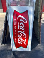 Coca Cola Sign Of The Taste Fishtail Sign