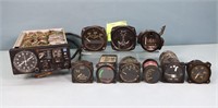 (10) Vintage Airplane Flight Instruments