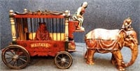Circus Elephant Animal Cage Wagon Decor