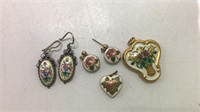 Enameled Vintage Jewelry Collection K16G