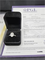 14k Gold 4.35 Carat Laboratory Diamond Ring