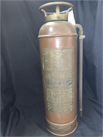 23 “ VINTAGE ELKHART BRASS FIRE EXTINGUISHER