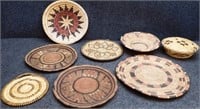 (8) Tightly-Woven Bowls & Mats - Native American ?