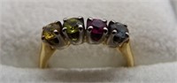Women's 14K Gold Mother's Ring - Colored Stones