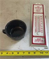 WRW Construction Thermometer  gauge , enamel cup