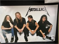 1990 METALLICA POSTER W/ MOISTURE DAMAGE -