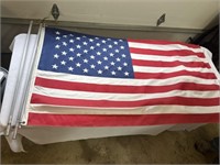 5ft American Flag with Pole