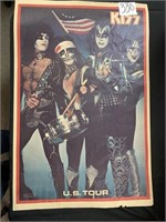 1976 KISS U.S. TOUR POSTER - 24.5 X 37.5 “ W/