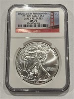 2011 S Silver Eagle Ngc Ms70 Early Releases