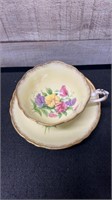 Paragon Sweet Pea Yellow Floral Cup & Saucer